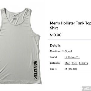 Hollister Men's Light Gray Tank Top